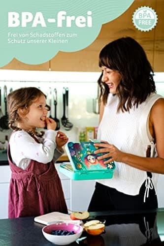 Jarlson® Brotdose Kinder mit Fächern - TONI Lunchbox - Auslaufdurchfall-Sicher – Jausenbox für Kindergarten und Schule -