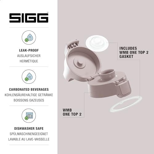 Sigg WMB ONE Top 2 Verschluss, einhändig bedienbar, auslaufsicher, Silikondichtung, One Size, Trinkflaschen Ersatzteil