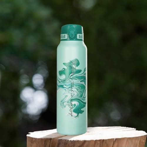 Thermosflasche UZSPACE Waldgrün Kinder 700ml Isolierte Edelstahl Trinkflasche 100% Auslaufsicher Outdoor Fitness Schule
