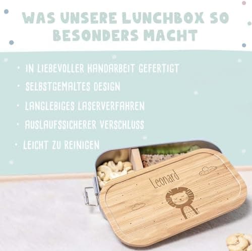 Personalisierte Brotdose helloMini für Kinder - Geschenk zur Einschulung - Junge & Mädchen, Brotdose zum Schulanfang (Fu