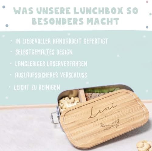 Personalisierte Brotdose helloMini für Kinder - Geschenk zur Einschulung - Junge & Mädchen, Brotdose zum Schulanfang (Fu