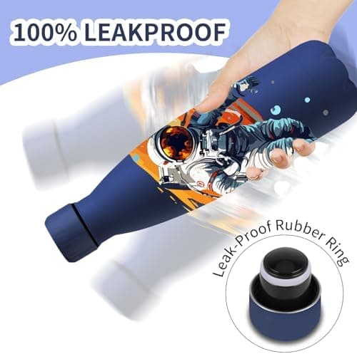 Grsta Trinkflasche 500ml, BPA-freie Edelstahlflasche für Kinder, ideale Wasserspeicherung bei Kalt&warm