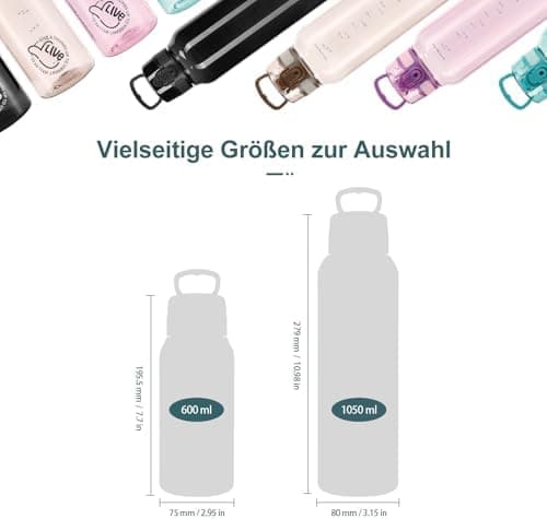 UZSPACE Kinder Trinkflasche 600ml - Sportlich, Auslaufsicher & Spülmaschinenfest zur Schule und Outdoor aktivarten für M