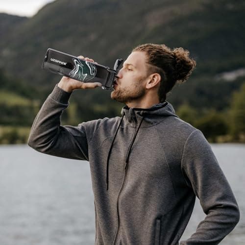UZSPACE Kinder Trinkflasche 600ml - Sportlich, Auslaufsicher & Spülmaschinenfest zur Schule und Outdoor aktivarten für M