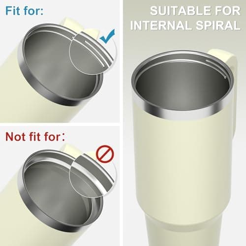WATERSY To Go Cup Deckel 40oz Leck- und Proof-Resistant Isoliert Dicht für 8 cm Innendurchmesser