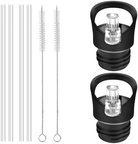 Ersatzdeckel Strohdeckel 2 Stück Standard Mund Wasserflasche Deckel Trinkflasche Straw Lid Trinkhalmdeckel Wasserflasche