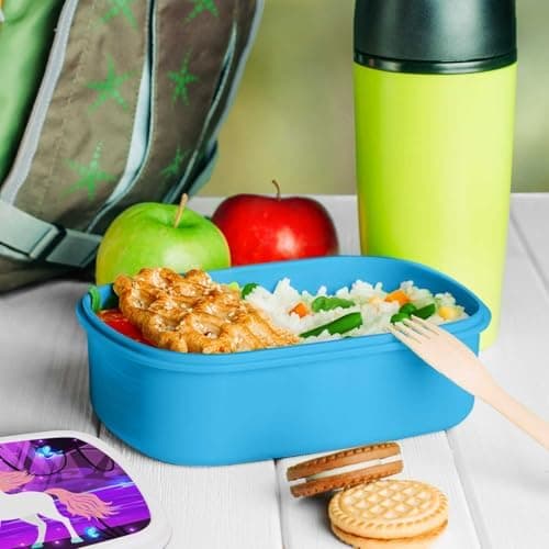 GRAVURZEILE Personalisiertes Magischer Wald Brotd Essbox für Kinder - Platzsparend stapelbar - Ideal für Schule & Kita -