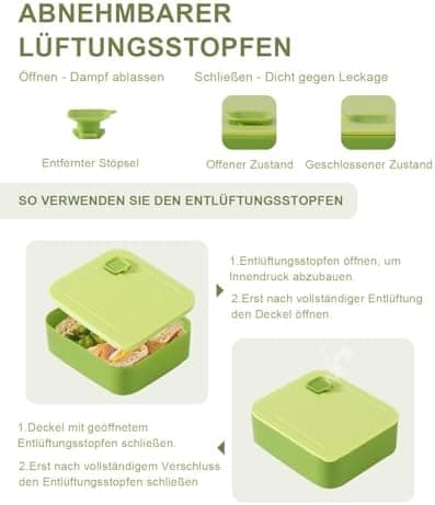 Kinder Brotdose 1100ml Auslaufsichere Bento Box Schule
