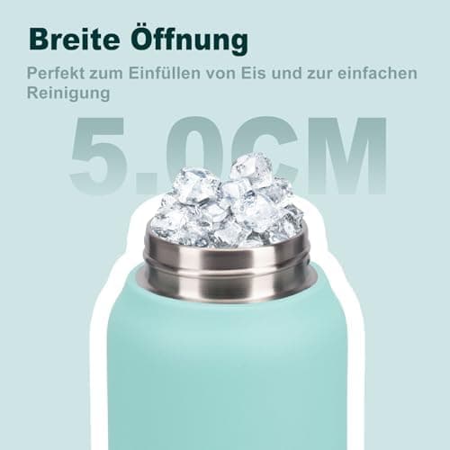 Thermosflasche UZSPACE Waldgrün Kinder 700ml Isolierte Edelstahl Trinkflasche 100% Auslaufsicher Outdoor Fitness Schule