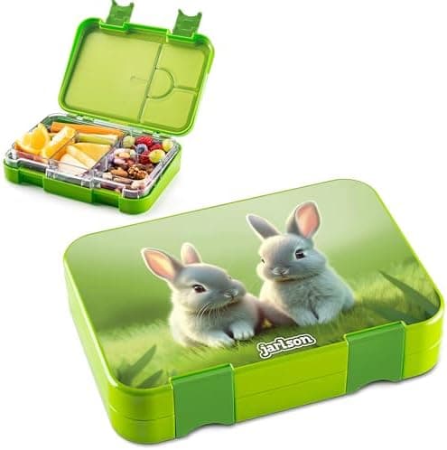 Jarlson® Brotdose Kinder mit Fächern - TONI Lunchbox - Auslaufdurchfall-Sicher – Jausenbox für Kindergarten und Schule -