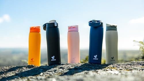 AORIN Trinkflasche Edelstahl 18/8, 500ml, BPA-Frei, Doppelwandig Isolierflasche für Sport, Schule und Outdooraktivitäten