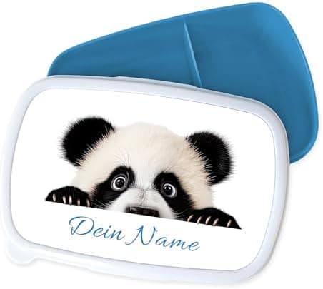 GRAZDesign Personalisierte Brotdose Panda mit Namen - perfekt für Kinder im Kindergarten und Schule - Geschenk für Mädch