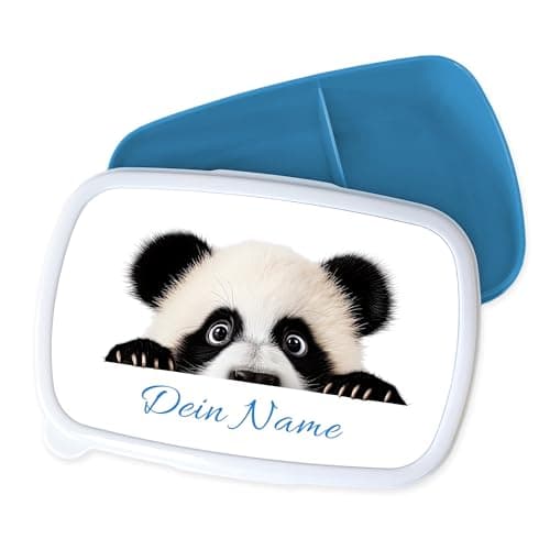 GRAZDesign Personalisierte Brotdose Panda mit Namen - perfekt für Kinder im Kindergarten und Schule - Geschenk für Mädch