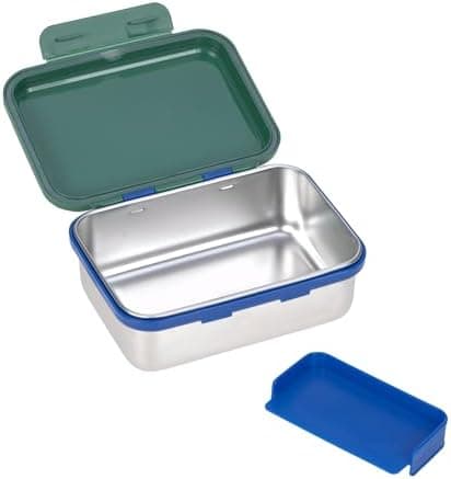 LÄSSIG Edelstahl Kinder Brotdose Frühstücksbox Nachhaltig für Schule und Adventure (1er Pack)  
LÄSSIG Kinder Brotdose E