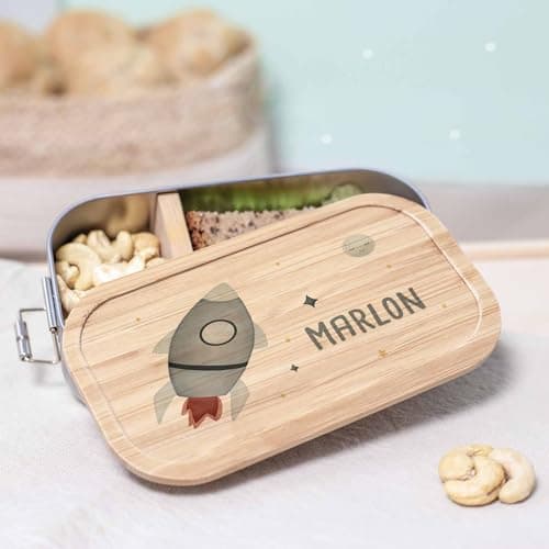 Personalisierte Brotdose helloMini für Kinder - Geschenk zur Einschulung - Junge & Mädchen, Brotdose zum Schulanfang (Fu