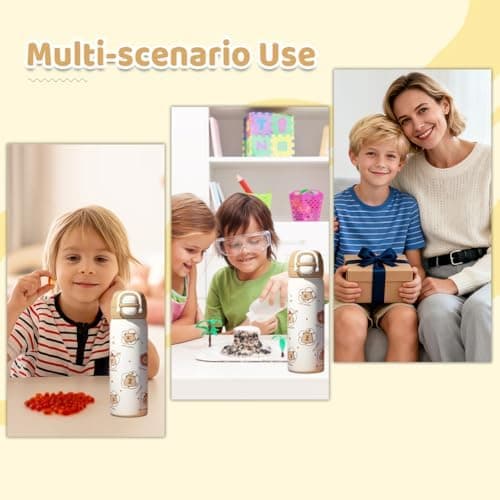 Thermosflasche mit Capybara Motiv – Edelstahl, 600ml, BPA-frei – für Kinder, Schule, Reisen