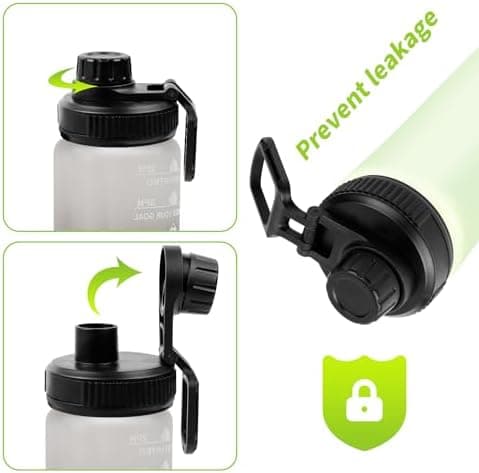 Ersatzdeckel Trinkflasche Auto-Flip-Deckel Mit Haken, Sportverschluss Für Weithalsflaschen, Schwarz 68mm Dicke
