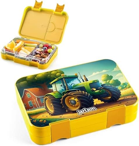 Jarlson® Brotdose Kinder mit Fächern - TONI Lunchbox - Auslaufdurchfall-Sicher – Jausenbox für Kindergarten und Schule -