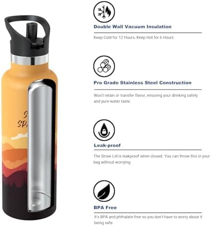 Super Sparrow Thermobecher für Sport und Outdoor - 500ml, 750ml - BPA-Frei, ClimatePartner certified - FlipFlow Trinkfla