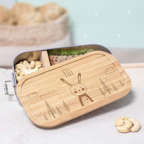 Personalisierte Brotdose helloMini für Kinder - Geschenk zur Einschulung - Junge & Mädchen, Brotdose zum Schulanfang (Fu