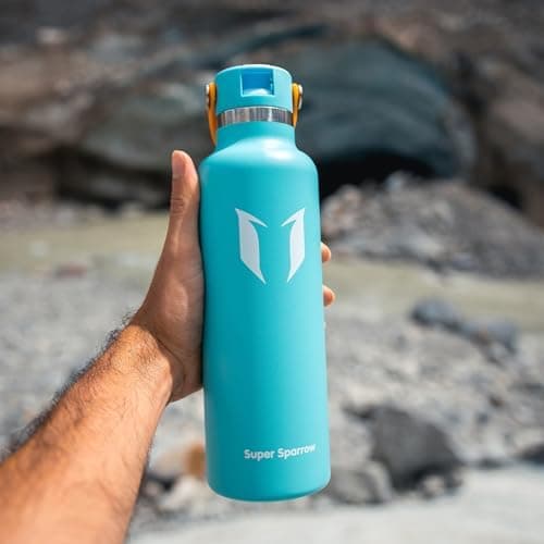 Super Sparrow Thermobecher für Sport und Outdoor - 500ml, 750ml - BPA-Frei, ClimatePartner certified - FlipFlow Trinkfla