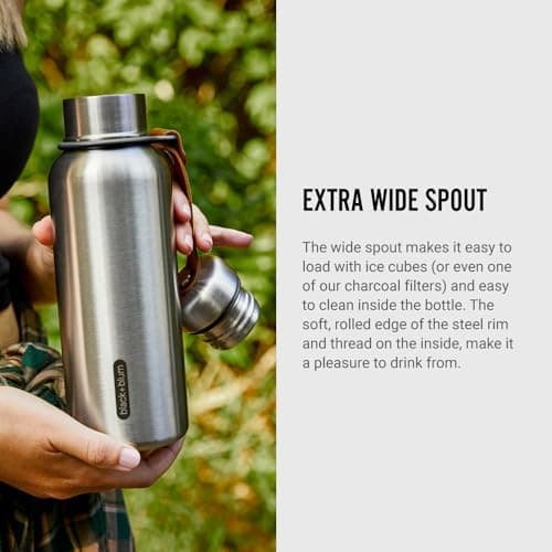 BLACK + BLUM Isolierte Trinkflasche | 500 ml | vakuumisolierte Edelstahl Trinkflasche bis zu 12h heiß & 24h kalt | 100%