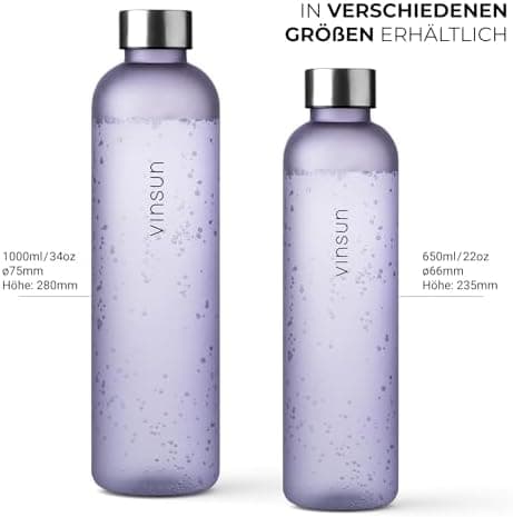 VINSUN Trinkflasche 1000ml - auslaufsicher, BPA frei, Tritan - Leichte Wasserflasche für Sport und Outdoor activities -