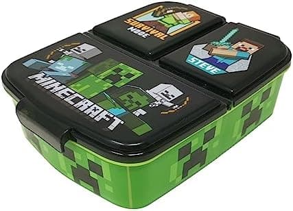 Kinder Brotdose Lunchbox Minecraft - mit Fächern - BPA frei - Perfect für Schultage und Picknicks