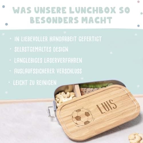 Personalisierte Brotdose helloMini für Kinder - Geschenk zur Einschulung - Junge & Mädchen, Brotdose zum Schulanfang (Fu