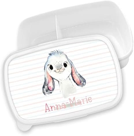 Timalo® Brotdose Kinder mit Namen | Personalisierte Bento Lunchbox für Jungen & Mädchen | Kindergarten & Schule Motiv Ti