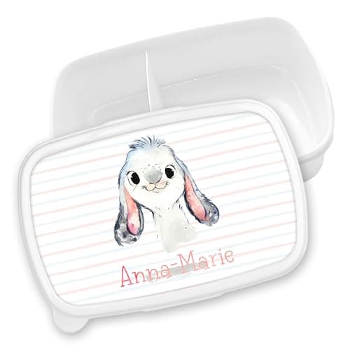 Timalo® Brotdose Kinder mit Namen | Personalisierte Bento Lunchbox für Jungen & Mädchen | Kindergarten & Schule Motiv Ti