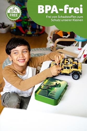 Jarlson® Brotdose Kinder mit Fächern - TONI Lunchbox - Auslaufdurchfall-Sicher – Jausenbox für Kindergarten und Schule -