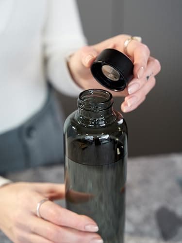 Spottle Glas Trinkflasche - 1 Liter - Für Kohlensäuregetränke - Spülmaschinenfest & auslaufsicher
