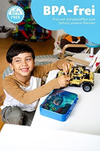 Jarlson® Brotdose Kinder mit Fächern - TONI Lunchbox - Auslaufdurchfall-Sicher – Jausenbox für Kindergarten und Schule -