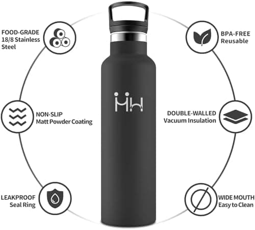 HoneyHolly Edelstahl Trinkflasche 500ML Kinder BPA-Frei Isoliert Thermoflasche