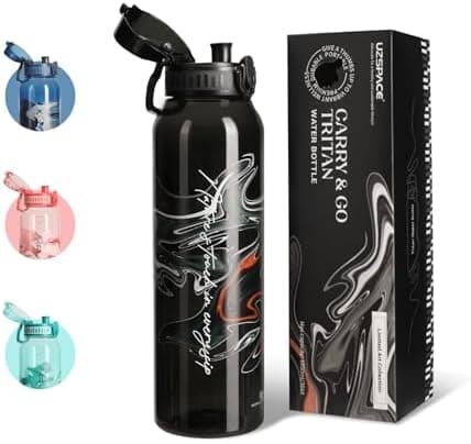 UZSPACE Kinder Trinkflasche 600ml - Sportlich, Auslaufsicher & Spülmaschinenfest zur Schule und Outdoor aktivarten für M