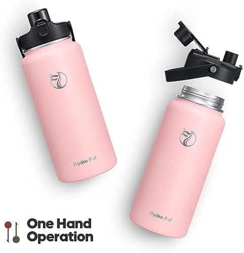 HydroPal Trinkflasche Edelstahl - 1900ml mit Henkel für Fitness, BPA-Frei, flasche Metall, Aesthetic trinkflasche Mitter