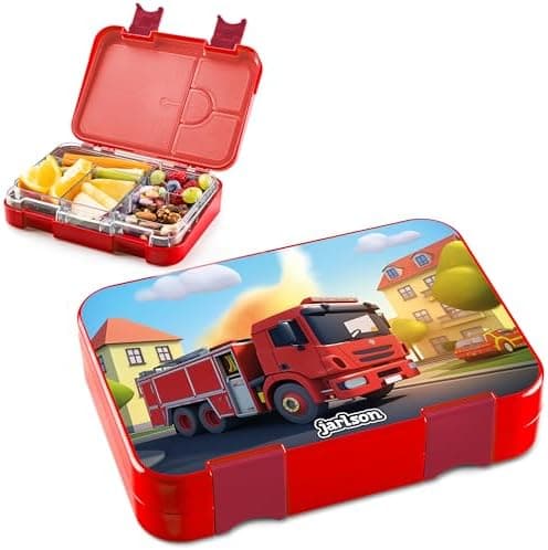 Jarlson® Brotdose Kinder mit Fächern - TONI Lunchbox - Auslaufdurchfall-Sicher – Jausenbox für Kindergarten und Schule -