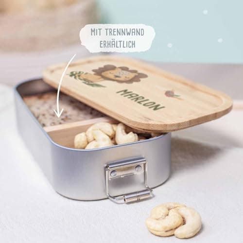 Personalisierte Brotdose helloMini für Kinder - Geschenk zur Einschulung - Junge & Mädchen, Brotdose zum Schulanfang (Fu