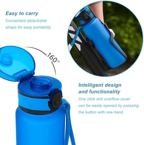 Ersatzdeckel Trinkflasche für 1000 ML Flaschen, Auslaufsicherer 1-Klick-Verschluss, Kinderfreundlich (Blau)  
Silikonstr