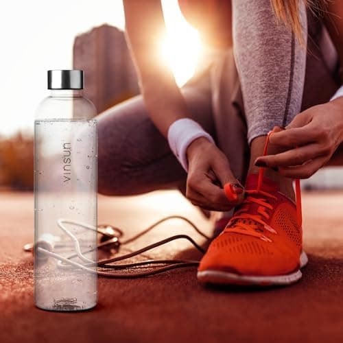 VINSUN Trinkflasche 1000ml - auslaufsicher, BPA frei, Tritan - Leichte Wasserflasche für Sport und Outdoor activities -