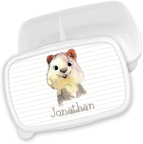 Timalo® Brotdose Kinder mit Namen | Personalisierte Bento Lunchbox für Jungen & Mädchen | Kindergarten & Schule Motiv Ti