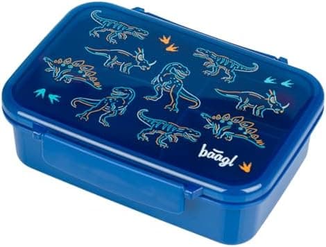 Baagl Brotdose Kinder für Schule – Snackdose mit Fächern (Panda)  
Baagl Brotdose für Mädchen – Lunchbox mit Trennfächer