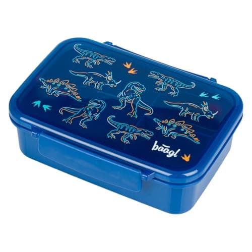 Baagl Brotdose Kinder für Schule – Snackdose mit Fächern (Panda)  
Baagl Brotdose für Mädchen – Lunchbox mit Trennfächer