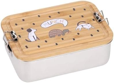 LÄSSIG Edelstahl Kinder Brotdose Frühstücksbox Nachhaltig für Schule und Adventure (1er Pack)  
LÄSSIG Kinder Brotdose E