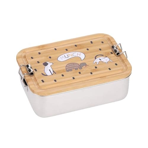 LÄSSIG Edelstahl Kinder Brotdose Frühstücksbox Nachhaltig für Schule und Adventure (1er Pack)  
LÄSSIG Kinder Brotdose E