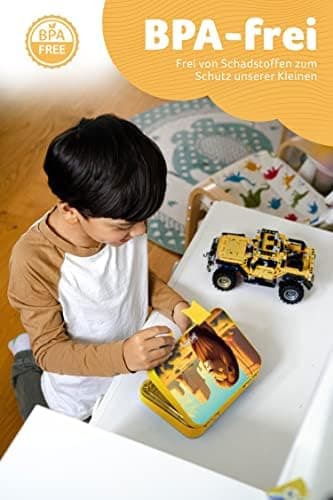 Jarlson® Brotdose Kinder mit Fächern - TONI Lunchbox - Auslaufdurchfall-Sicher – Jausenbox für Kindergarten und Schule -