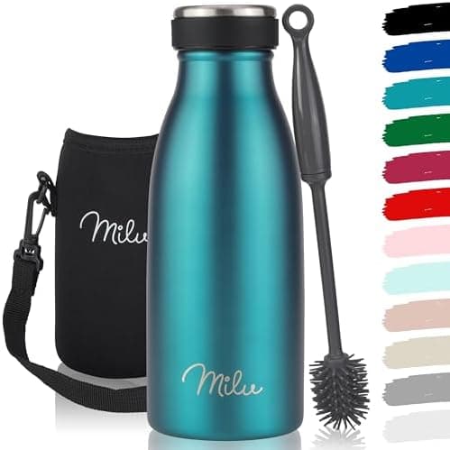 Milu Edelstahl Trinkflasche für Erwachsene – 750ml Isolierflasche zum Tragen – auslaufsicher, Kohlensäuregerecht inkl. R