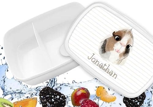 Timalo® Brotdose Kinder mit Namen | Personalisierte Bento Lunchbox für Jungen & Mädchen | Kindergarten & Schule Motiv Ti