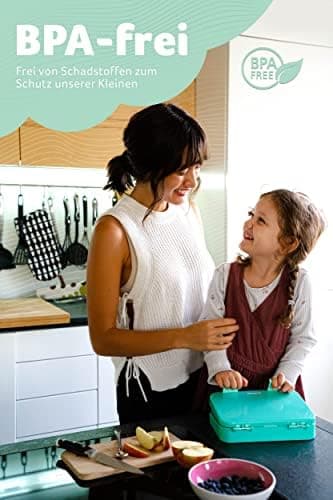 Jarlson® Brotdose Kinder mit Fächern - TONI Lunchbox - Auslaufdurchfall-Sicher – Jausenbox für Kindergarten und Schule -